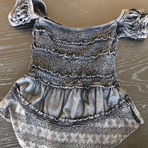 Free People off the shoulder blast distressed top